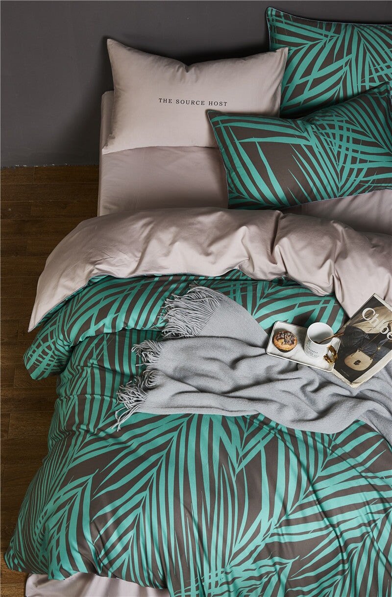 Fern Duvet Cover Set (Egyptian Cotton, 500 TC) - Duvet Covers
