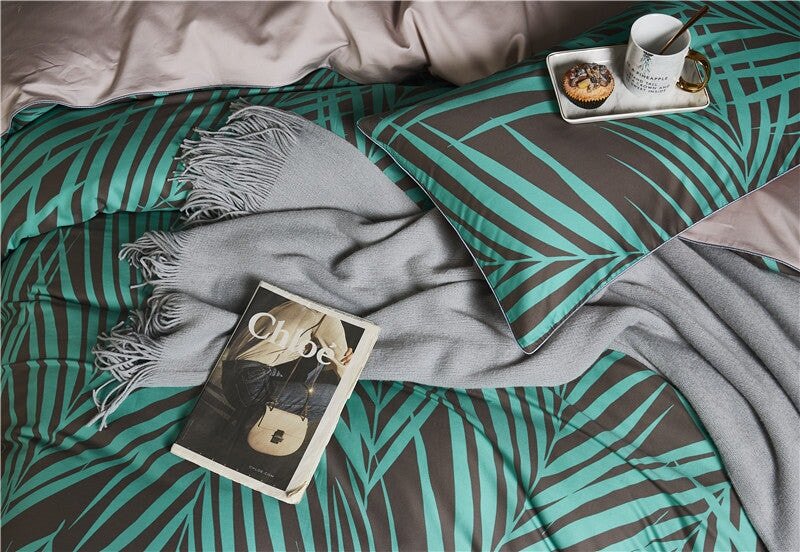Fern Duvet Cover Set (Egyptian Cotton, 500 TC) - Duvet Covers