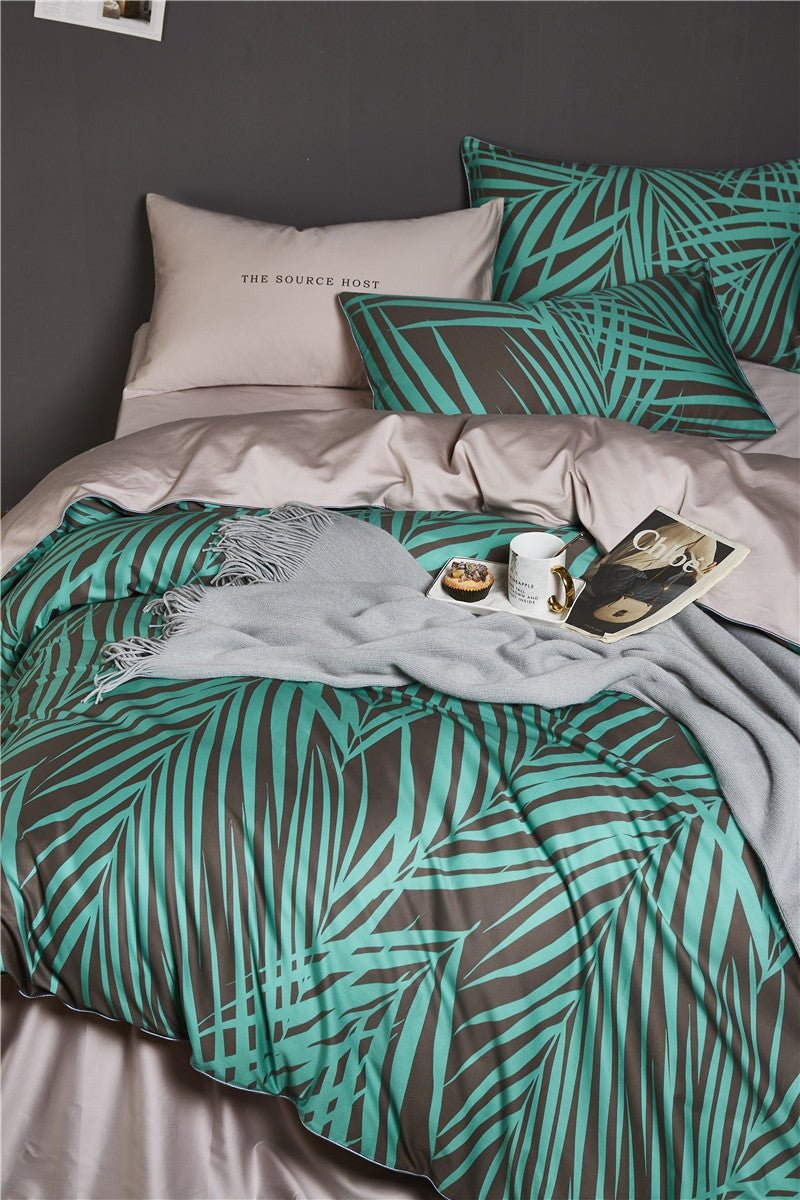 Fern Duvet Cover Set (Egyptian Cotton, 500 TC) - Duvet Covers