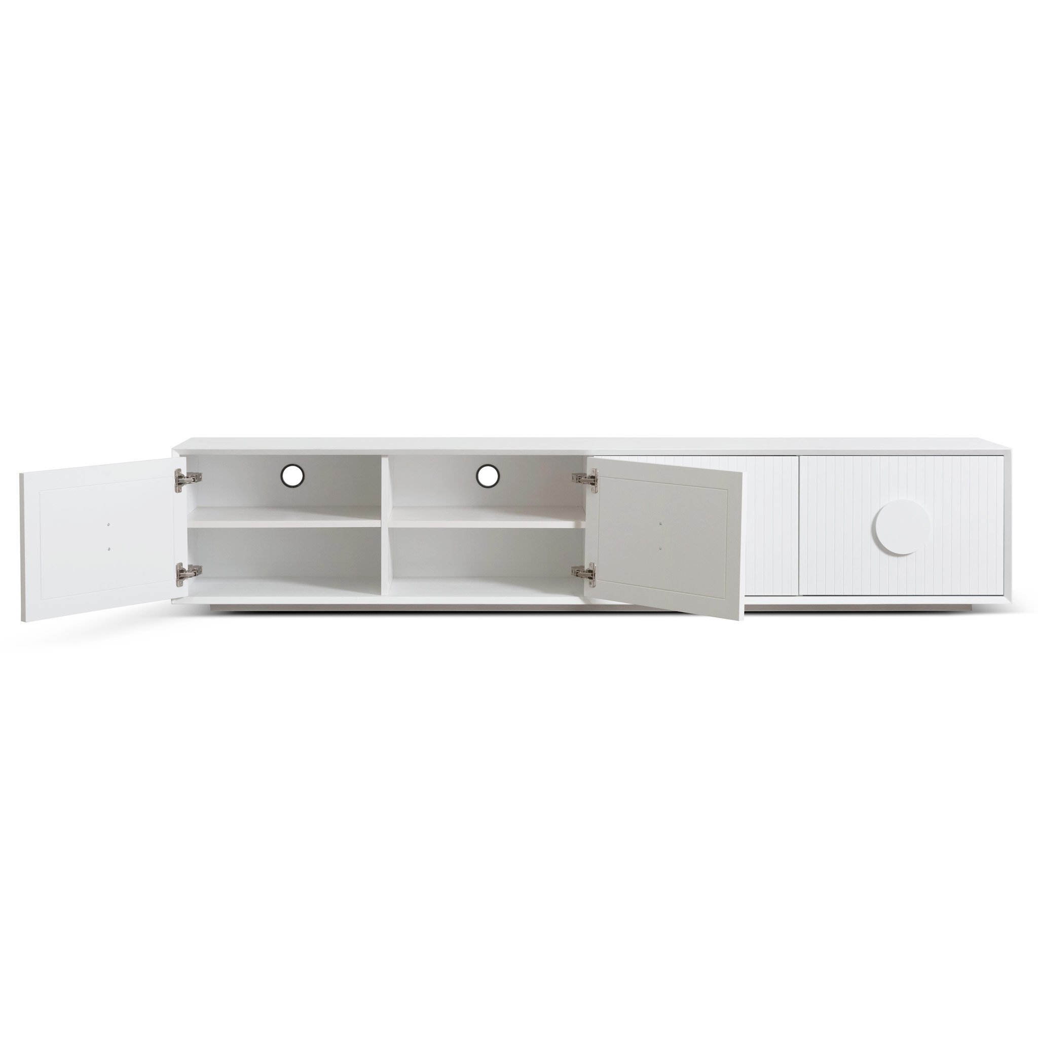 Finn Wooden Entertainment TV Stand - White - TV Units