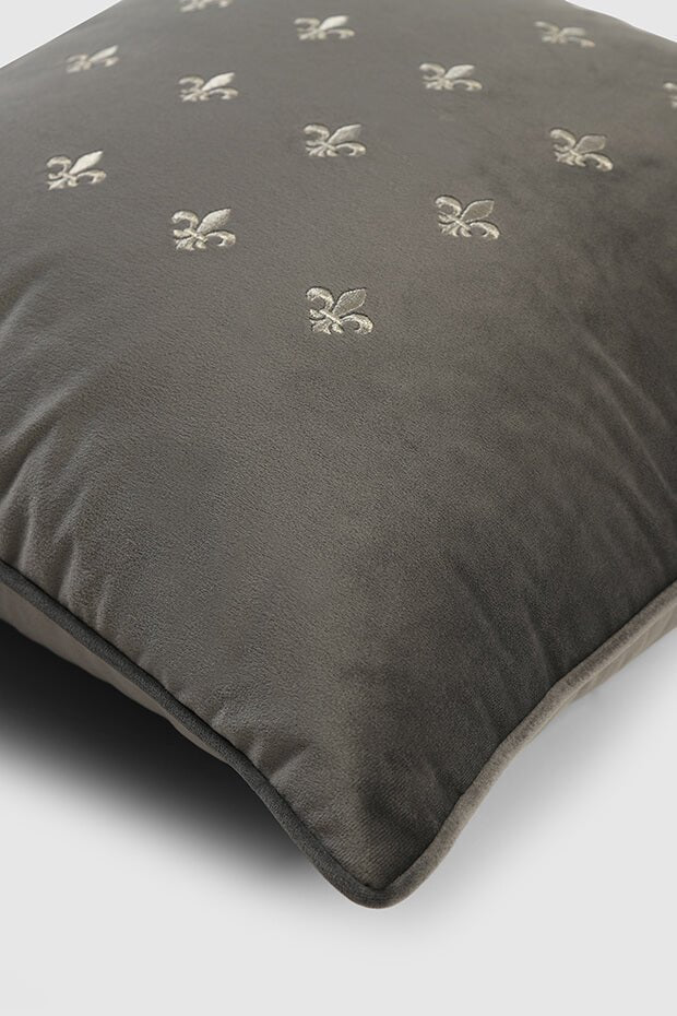 Fleur dilis Pillow Cover , Grey - Pillow Covers