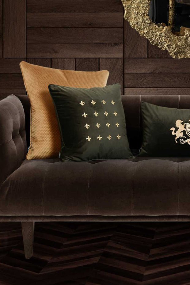 Fleur dilis Pillow Cover , Olive - Pillow Covers