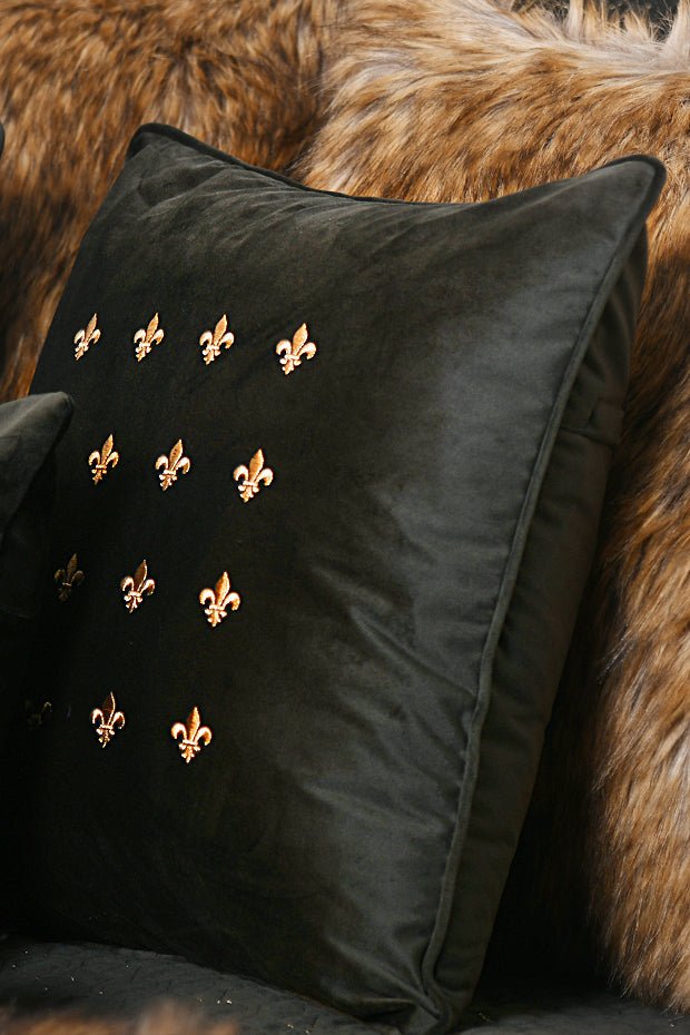 Fleur dilis Pillow Cover , Olive - Pillow Covers