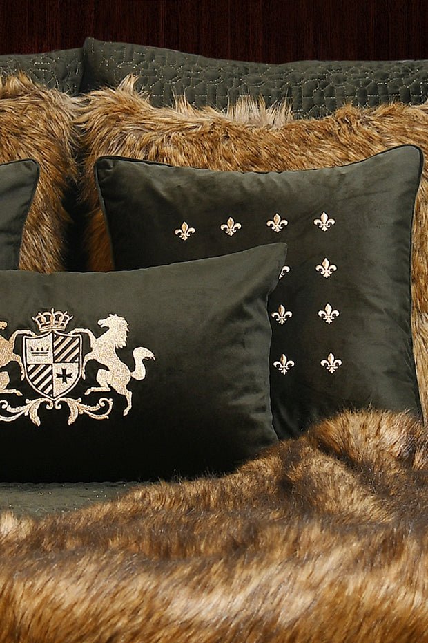 Fleur dilis Pillow Cover , Olive - Pillow Covers