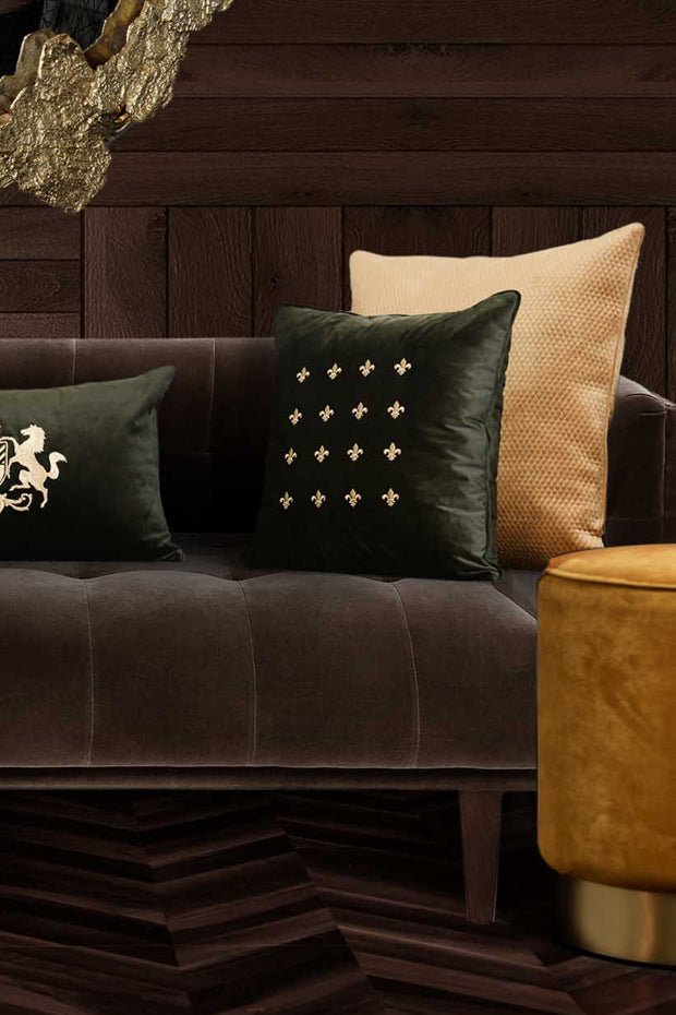 Fleur dilis Pillow Cover , Olive - Pillow Covers