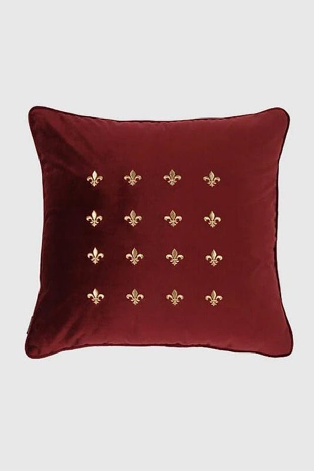 Fleur Dilis Pillow Cover , Red - Pillow Covers