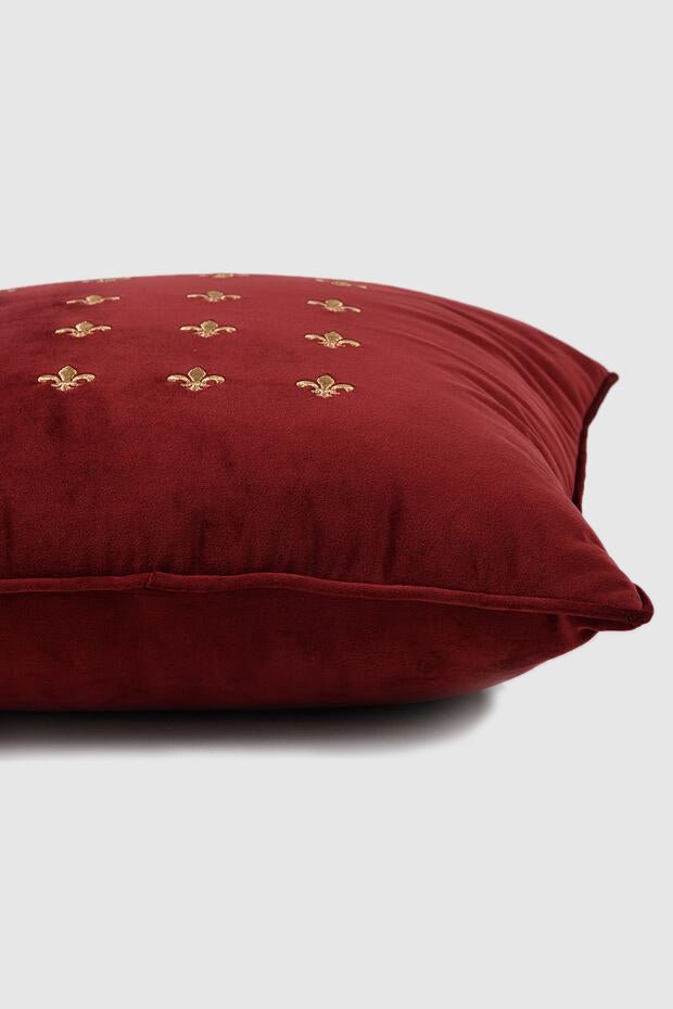 Fleur Dilis Pillow Cover , Red - Pillow Covers