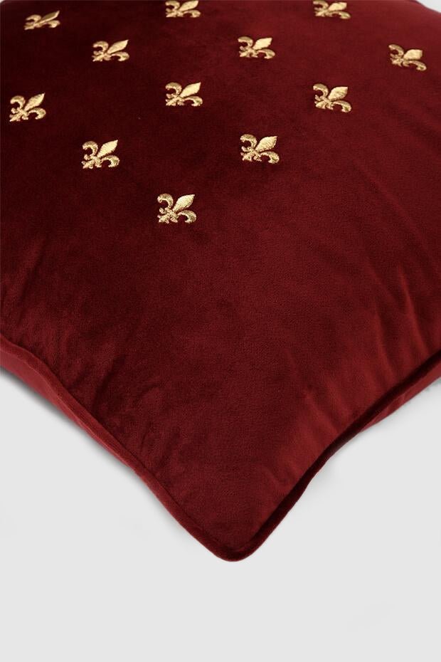 Fleur Dilis Pillow Cover , Red - Pillow Covers