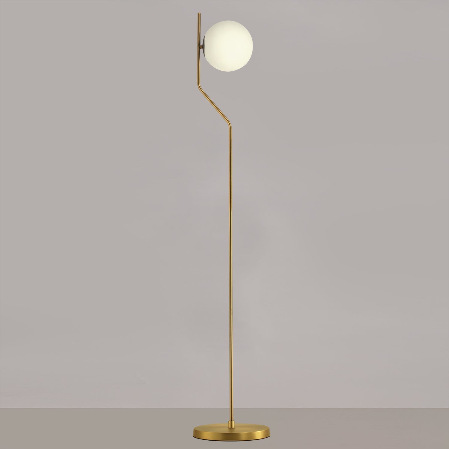 Floor Lamp Maui / Opal Glass & Metal - Floor Lamps