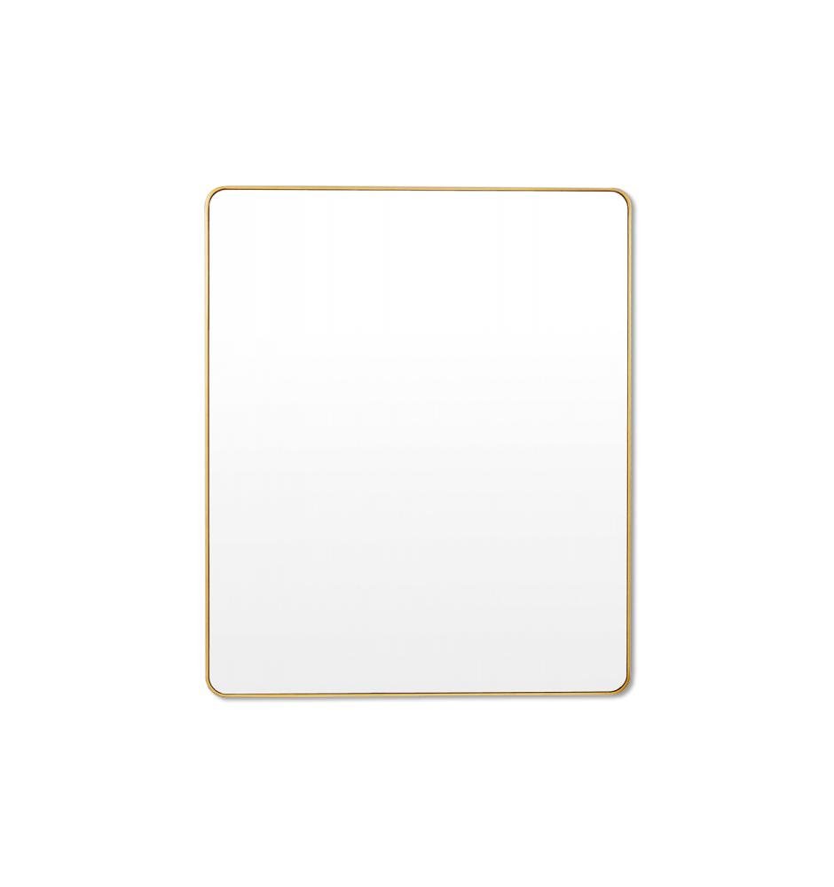 Flora 120cm Curve Rectangular Mirror - Brass - Mirror