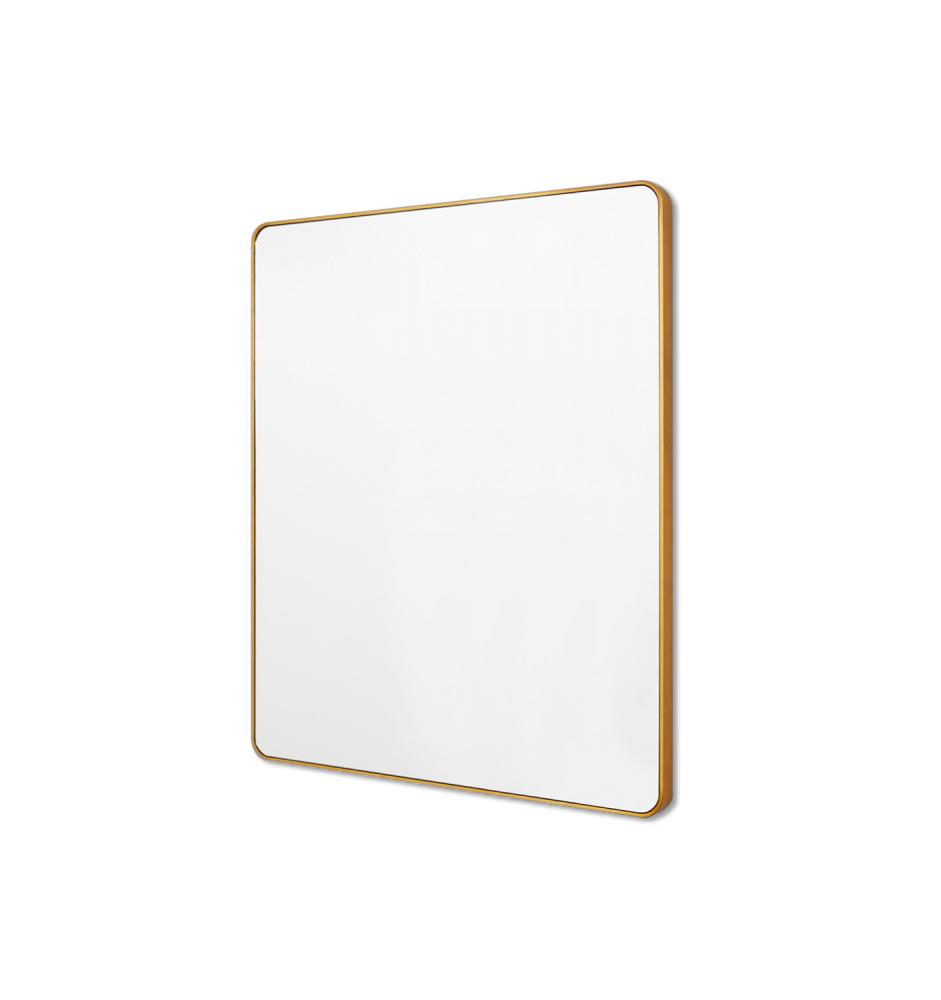 Flora 120cm Curve Rectangular Mirror - Brass - Mirror