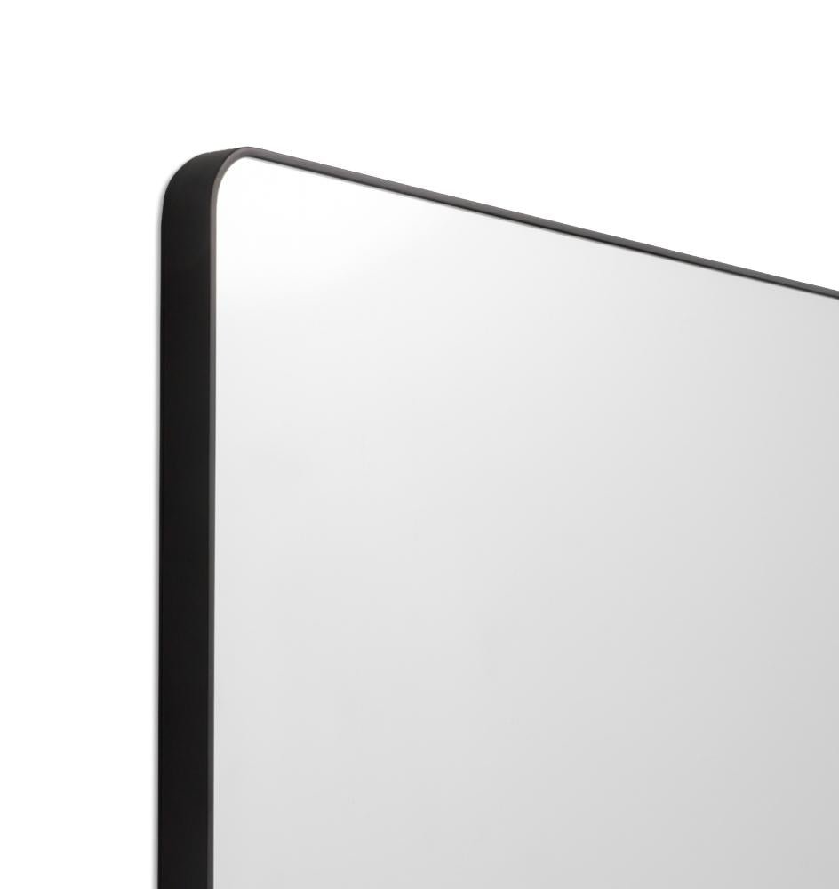 Flora 80cm Curve Rectangular Mirror - Black - Mirror