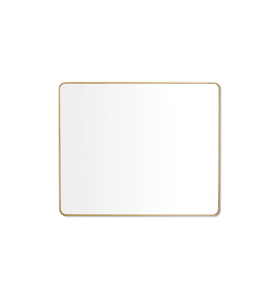 Flora 80cm Curve Rectangular Mirror - Brass - Mirror
