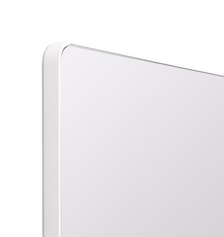 Flora 80cm Curve Rectangular Mirror - White - Mirror