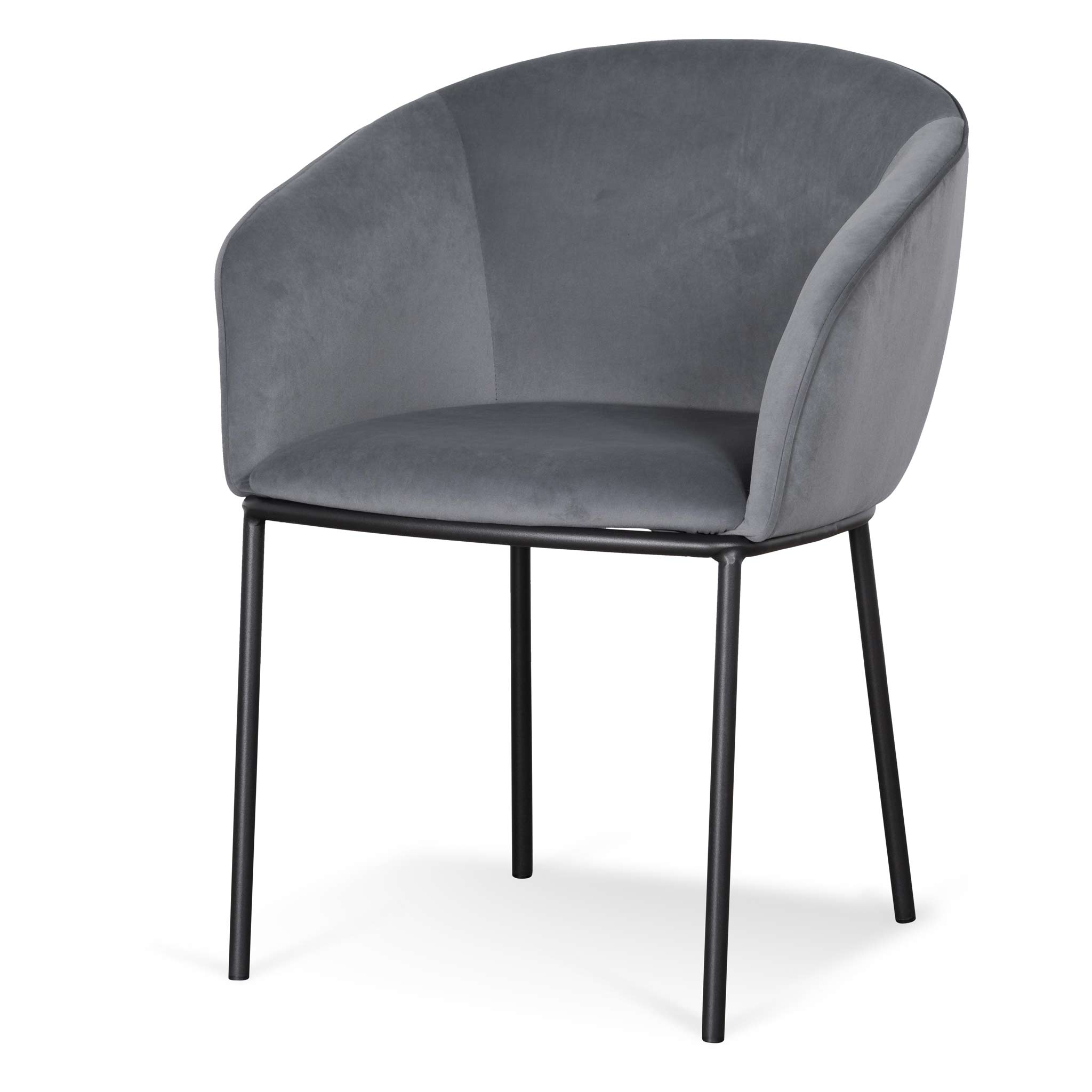 Florence Dining Chair - Grey Velvet - Dining Chairs