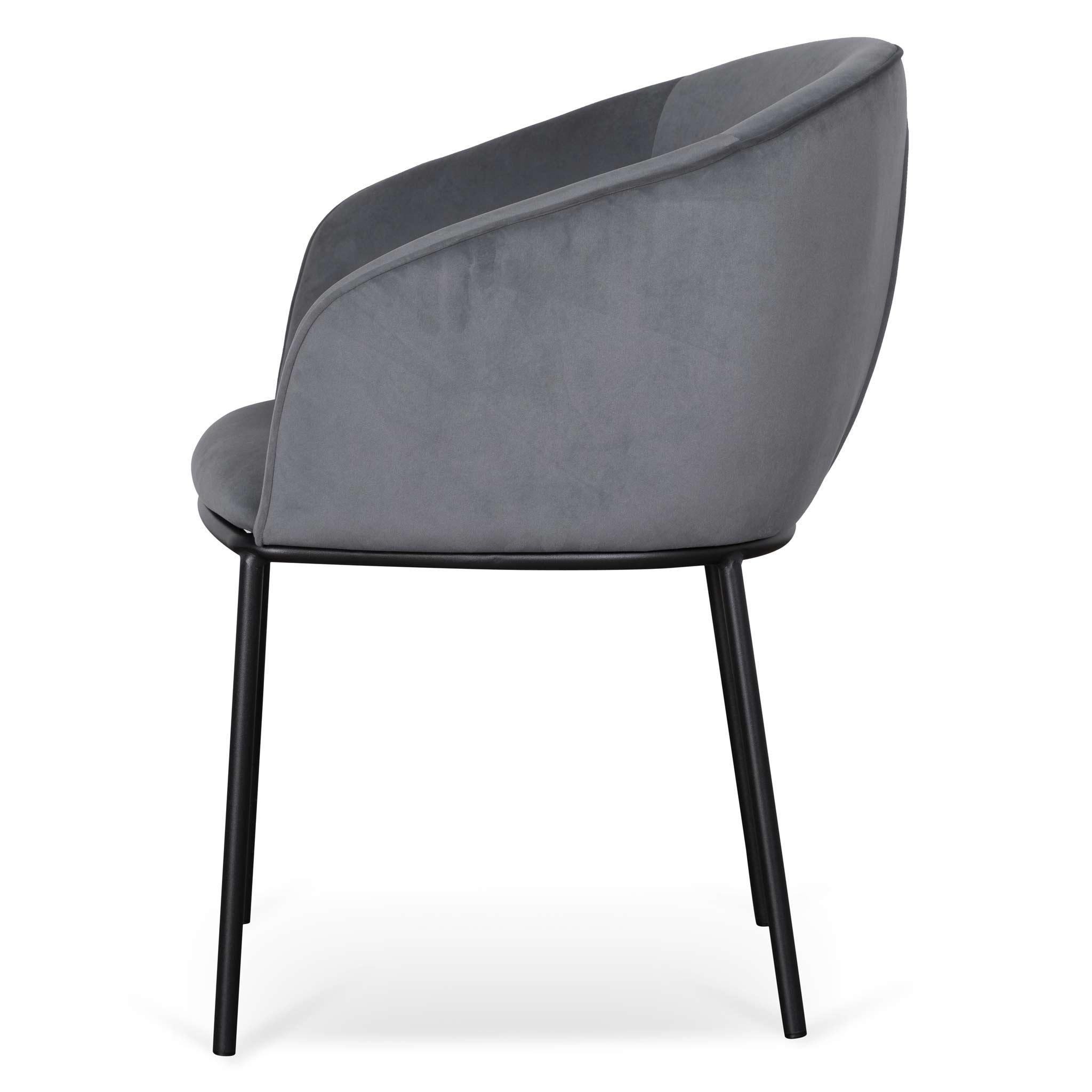 Florence Dining Chair - Grey Velvet - Dining Chairs