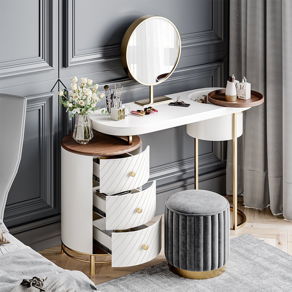 Florence Tray Top White Vanity - Make-Up Vanity