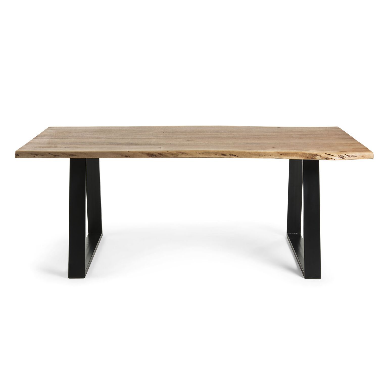 Fono 2m Solid Wattle Timber Dining Table - Natural - Dining Tables