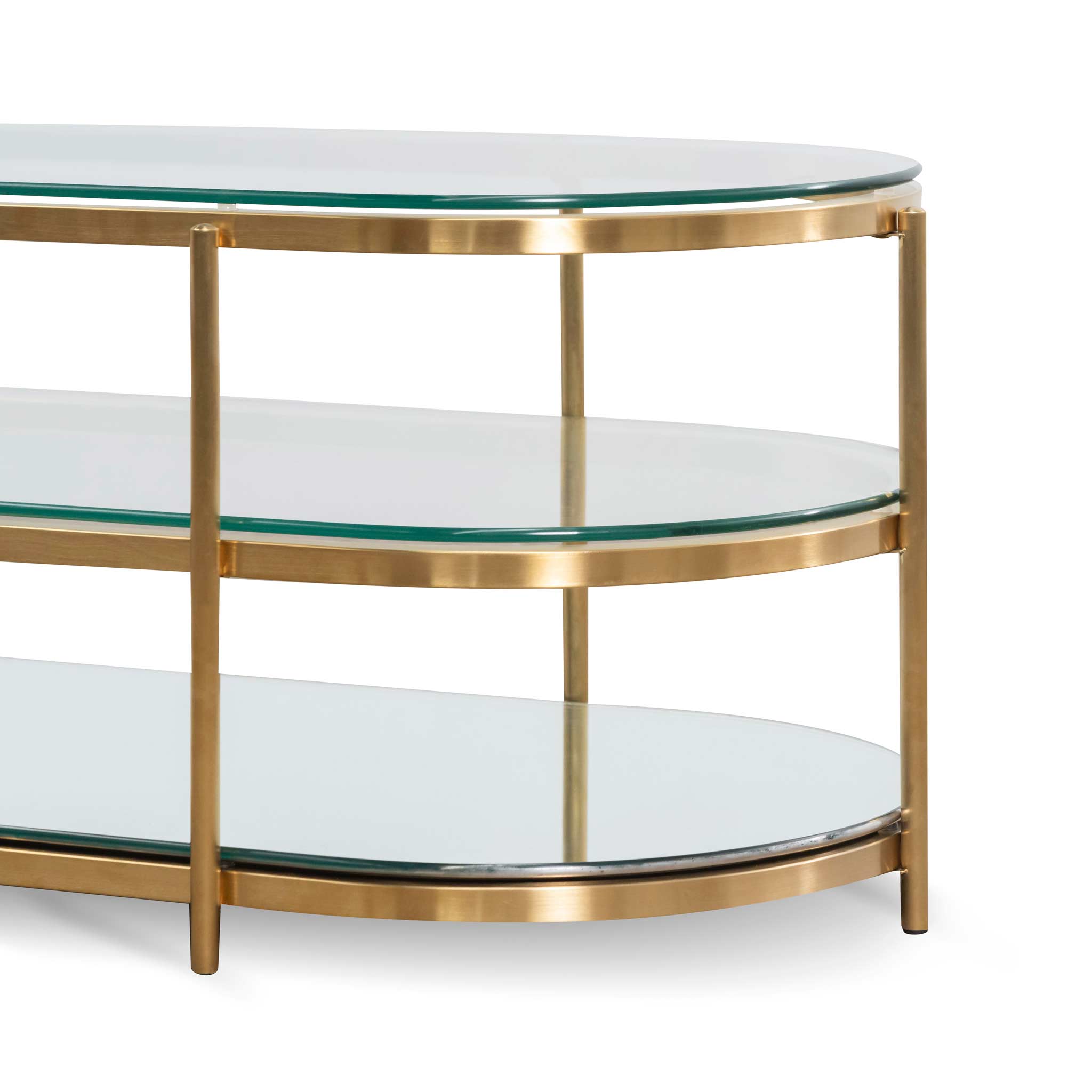 Gabriel Oval Glass Coffee Table - Coffee Table