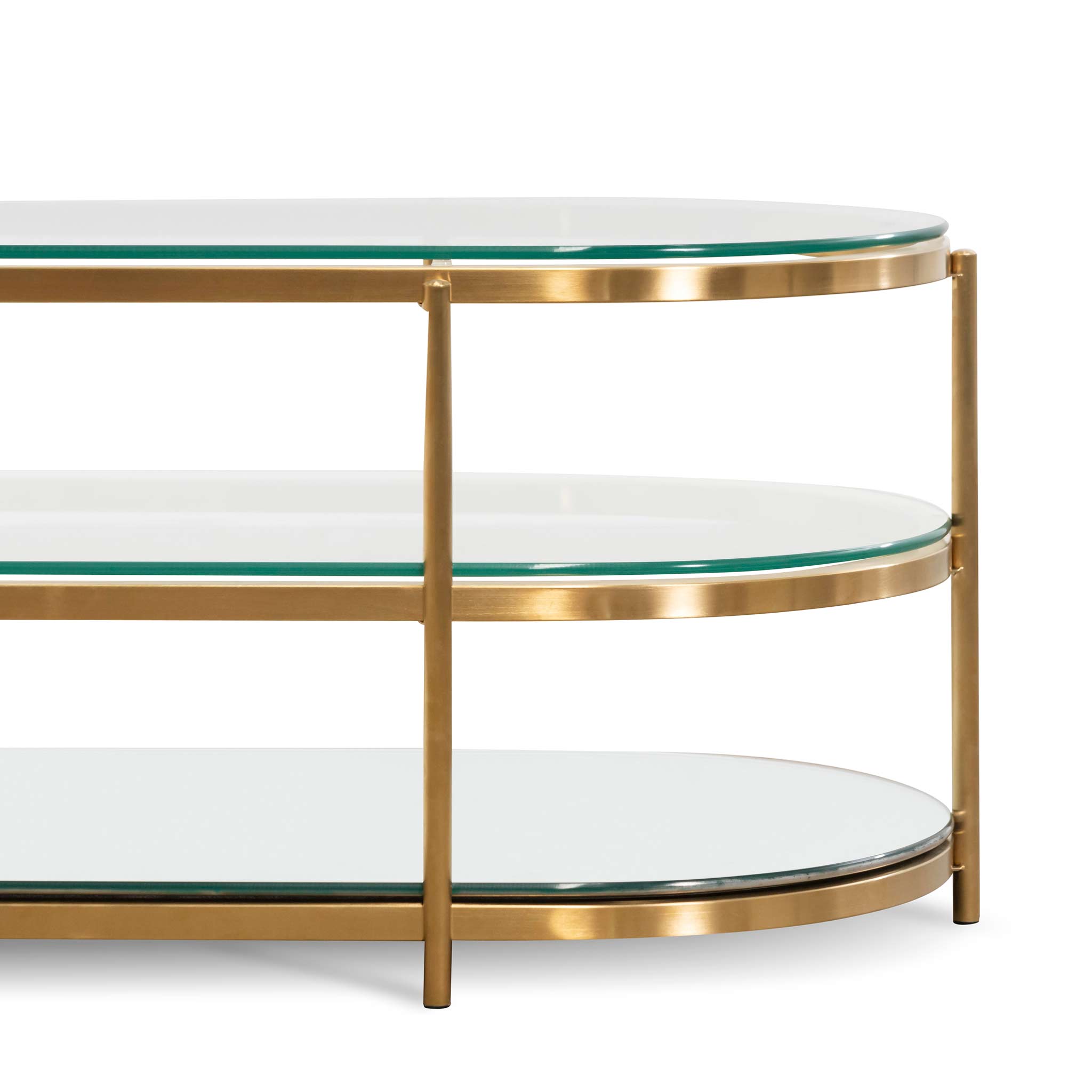 Gabriel Oval Glass Coffee Table - Coffee Table