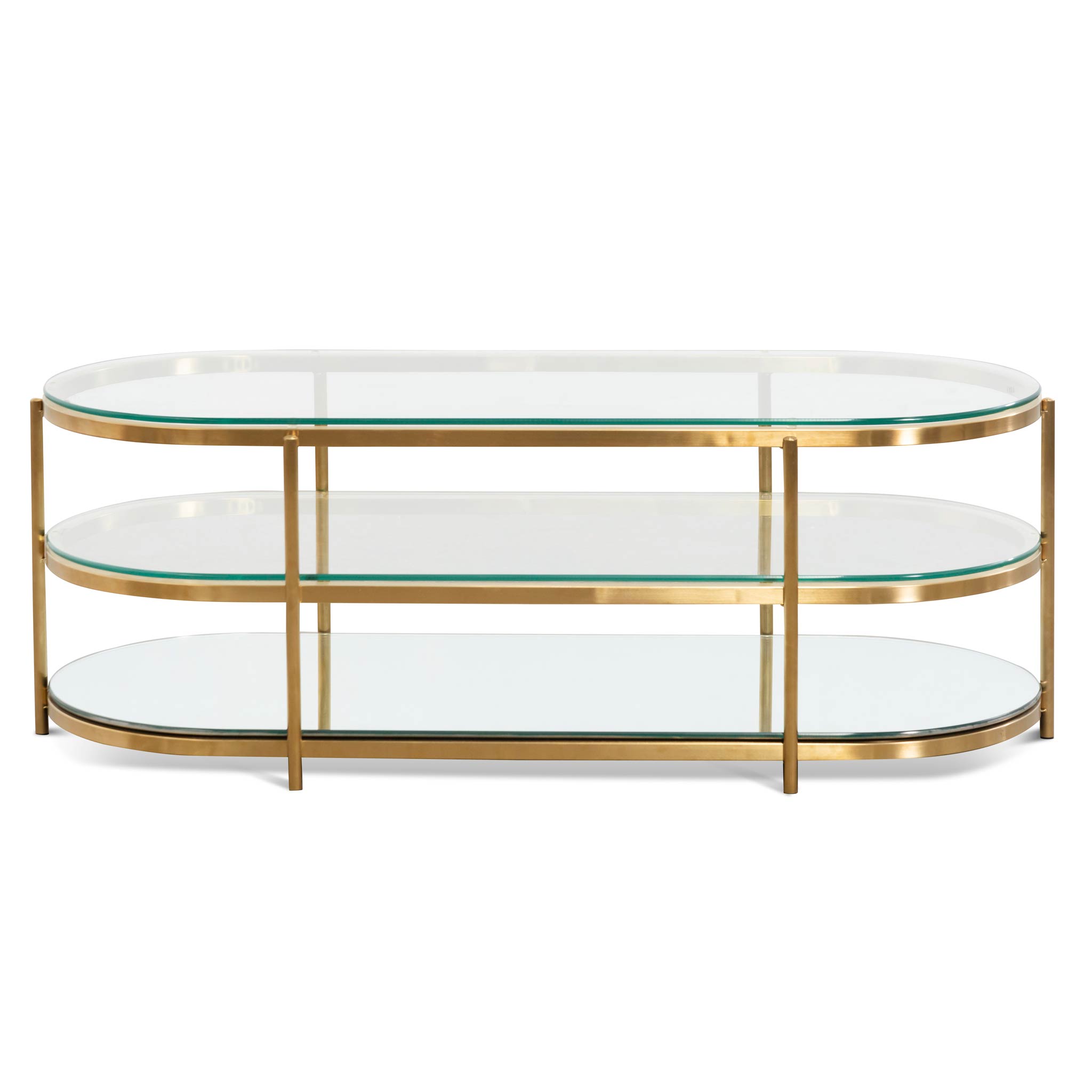 Gabriel Oval Glass Coffee Table - Coffee Table