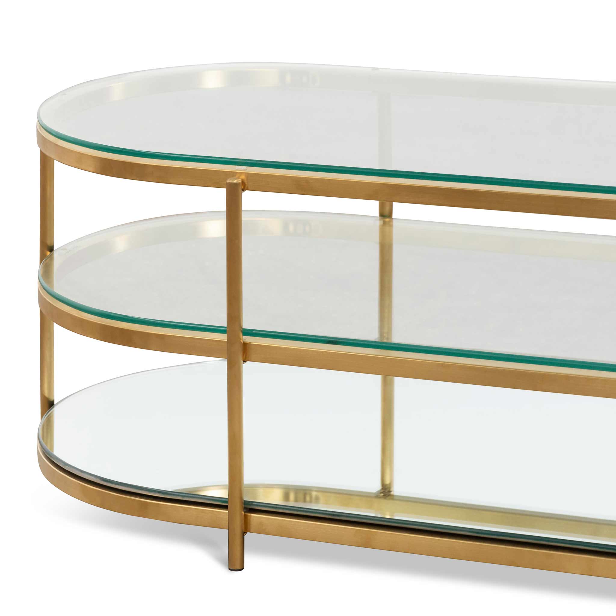Gabriel Oval Glass Coffee Table - Coffee Table
