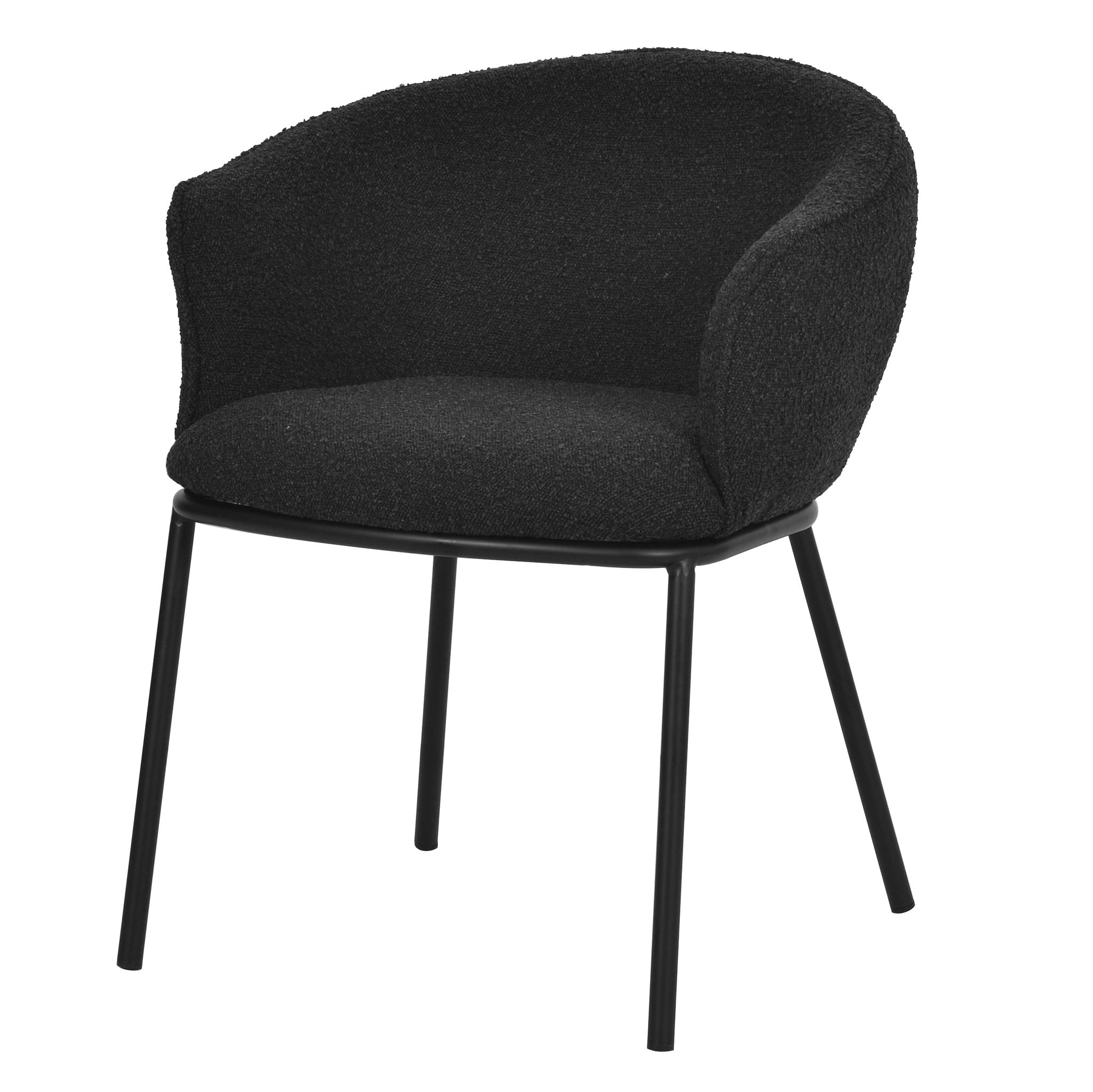 George Dining Chair - Black Boucle - Dining Chairs