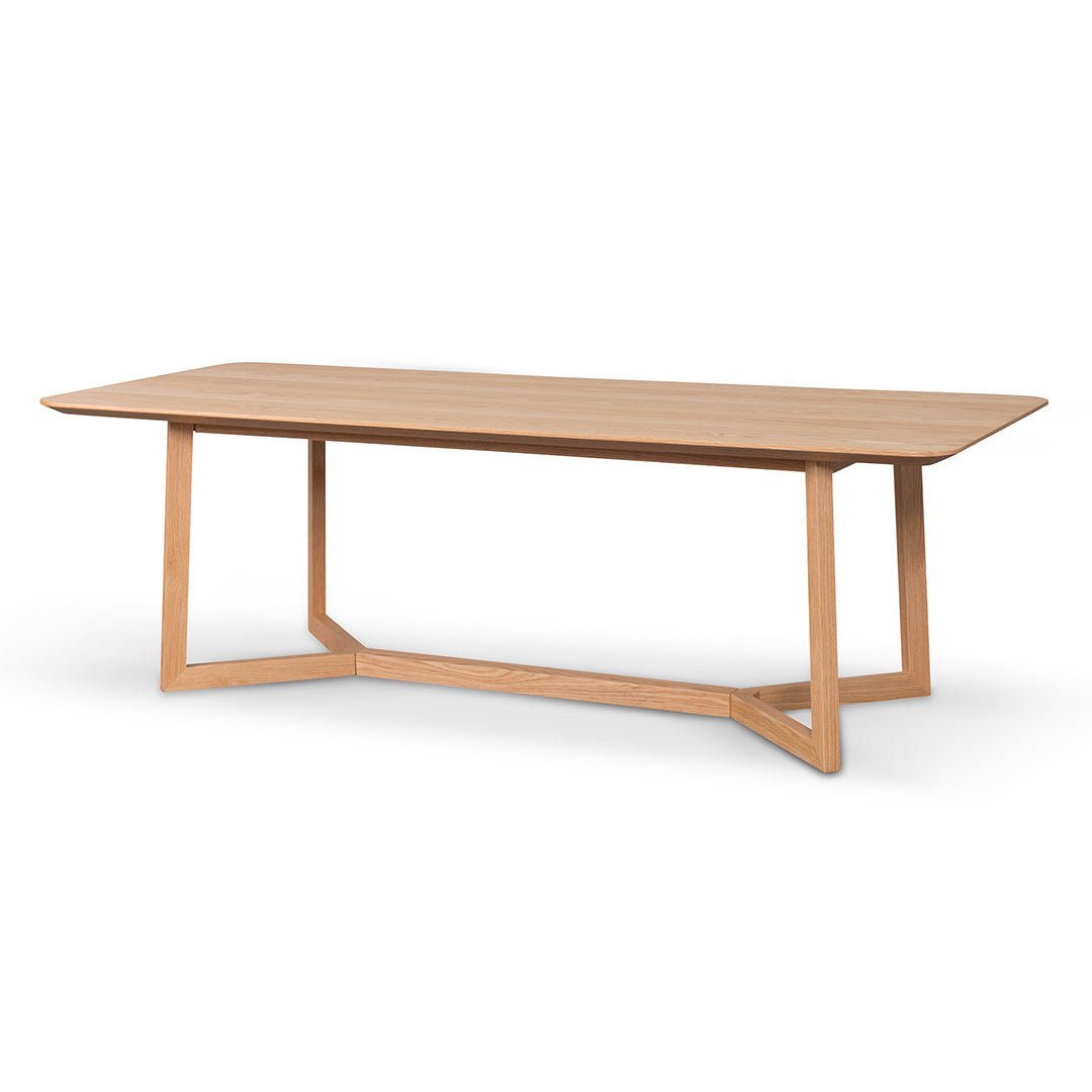 Gian 2.4m Wooden Dining Table - Natural - Dining Tables