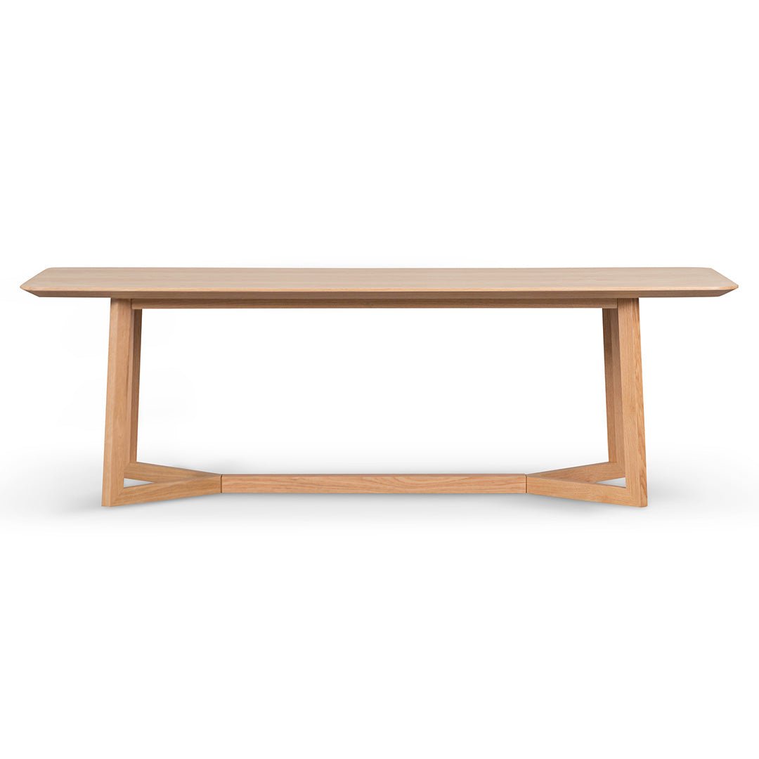 Gian 2.4m Wooden Dining Table - Natural - Dining Tables