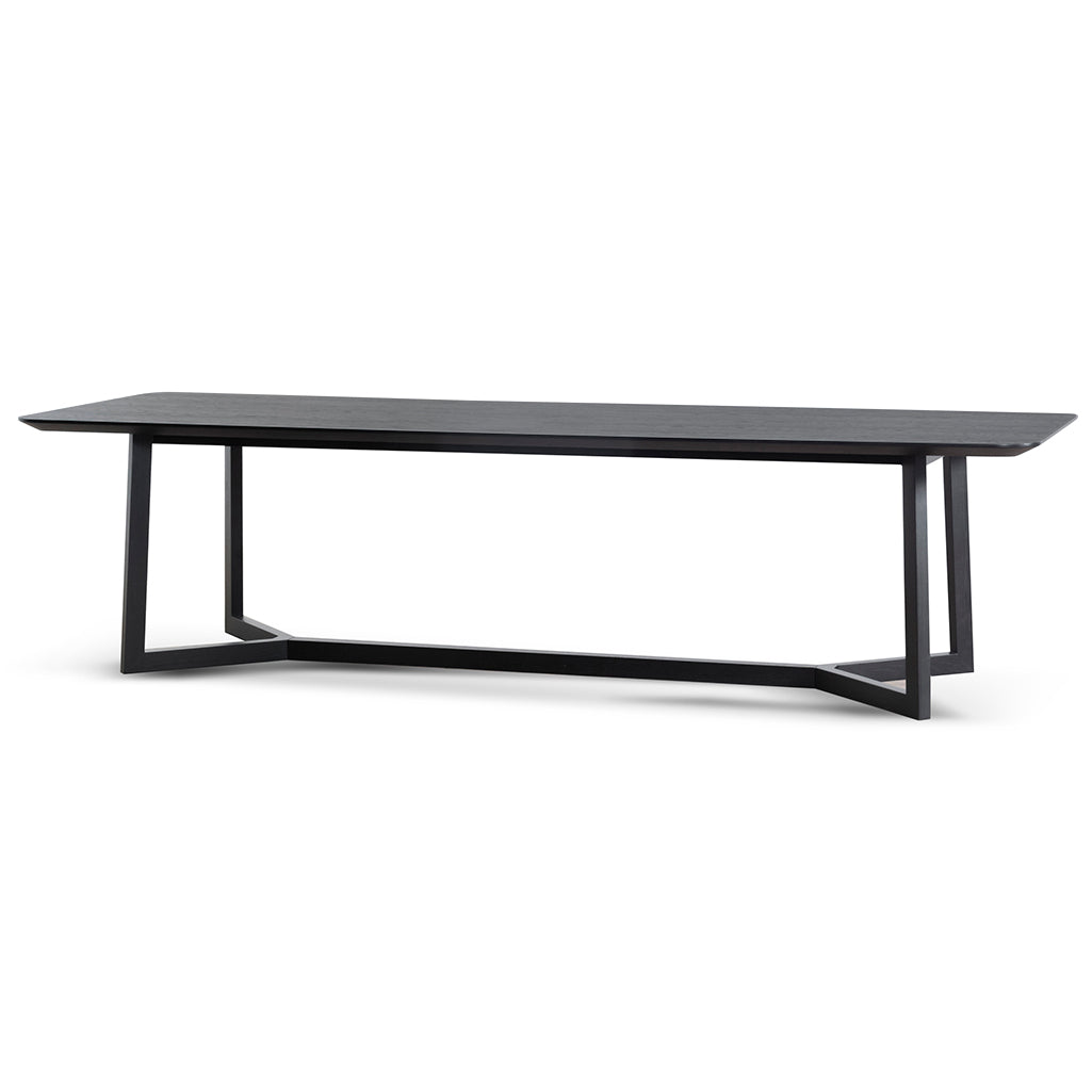 Gian 2.95m Wooden Dining Table - Full Black - Dining Tables