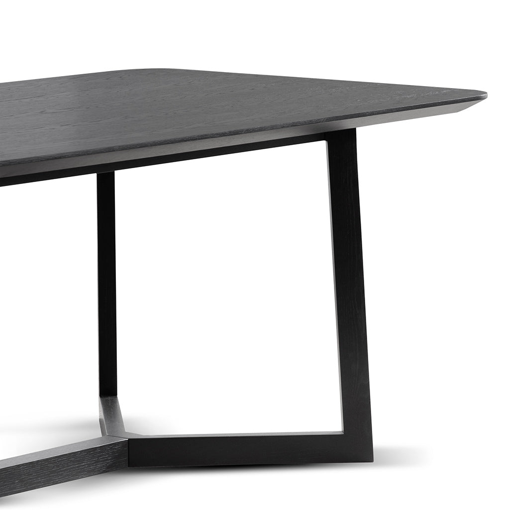 Gian 2.95m Wooden Dining Table - Full Black - Dining Tables