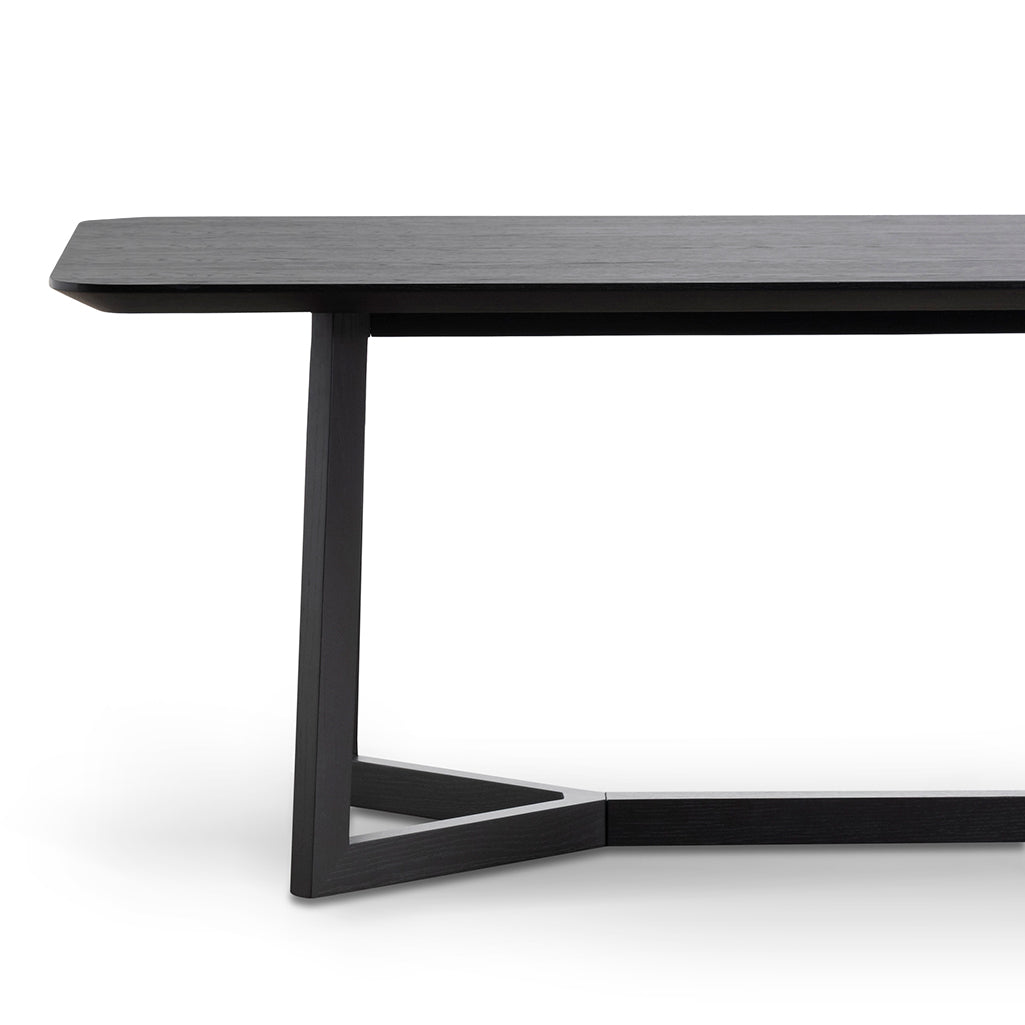 Gian 2.95m Wooden Dining Table - Full Black - Dining Tables