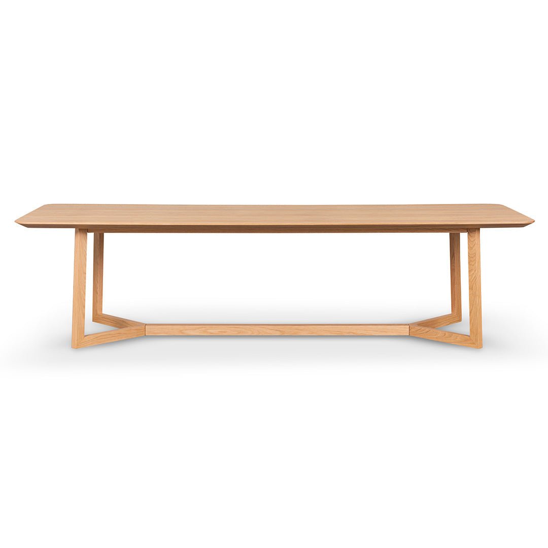 Gian 2.95m Wooden Dining Table - Natural - Dining Tables