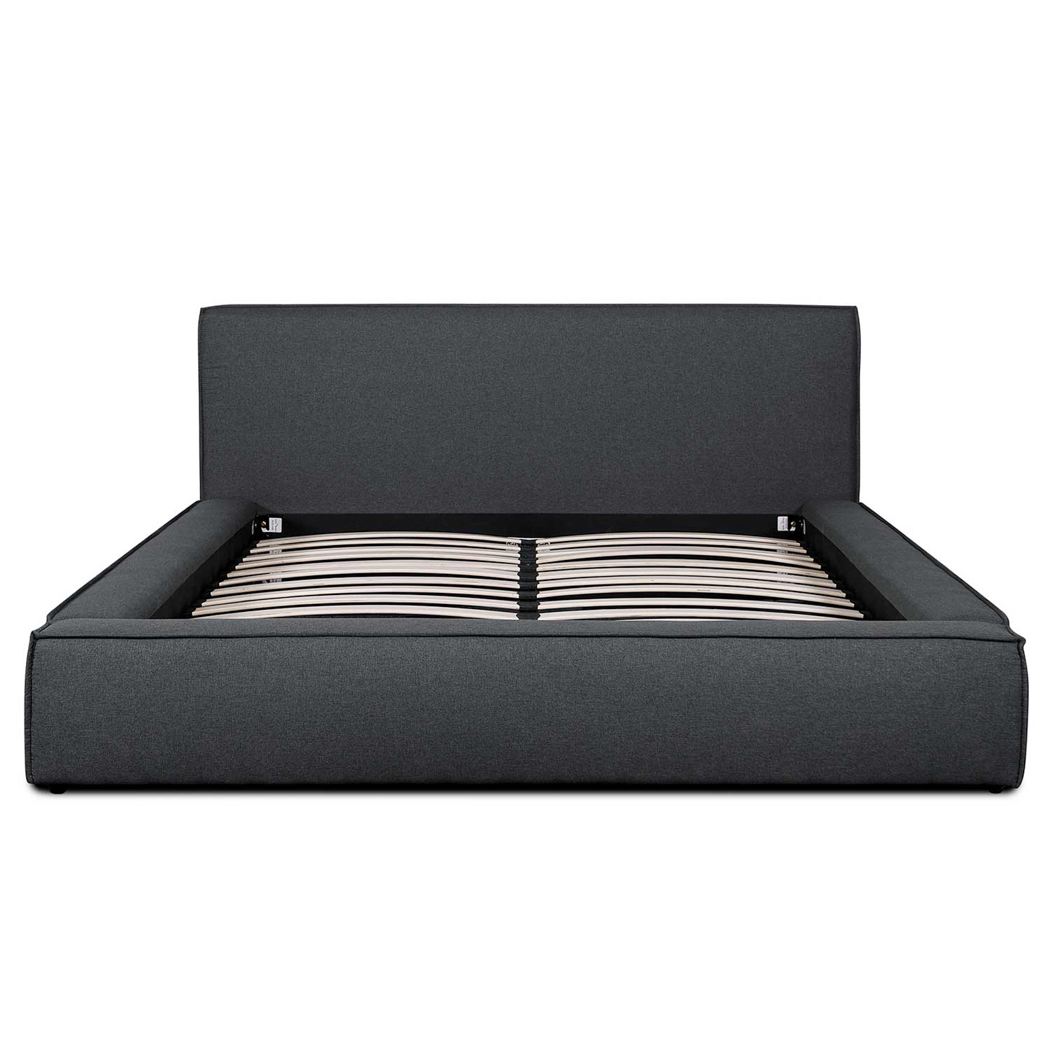 Grace Fabric King Bed Frame - Charcoal Grey - Beds