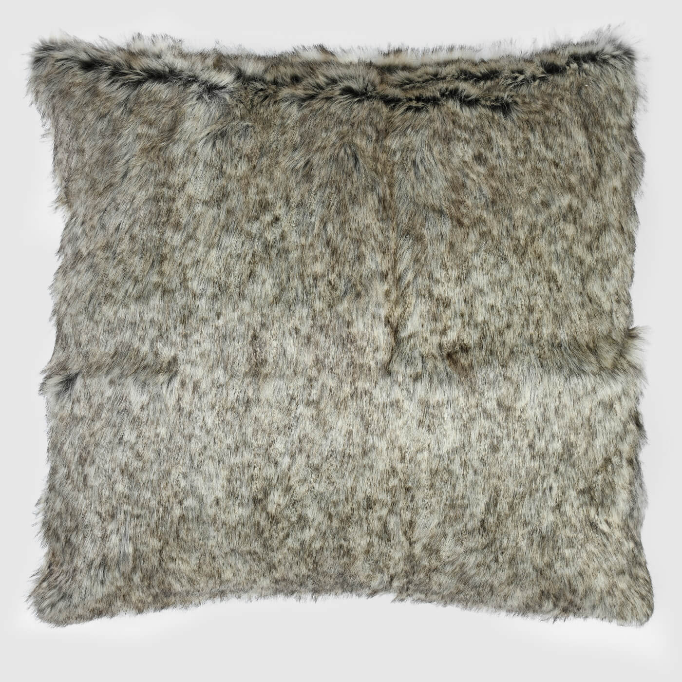 Grey Faux Fur Pillow Cover - Pillow Covers