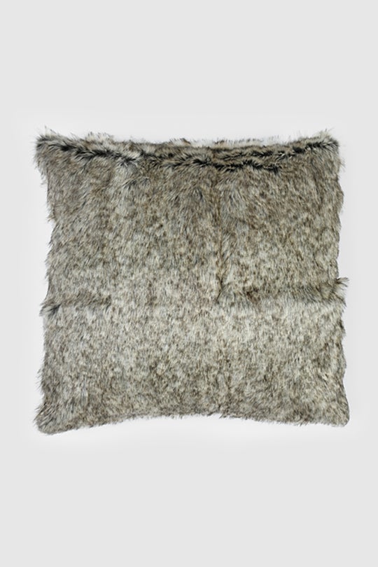 Grey Faux Fur Pillow Cover - Pillow Covers