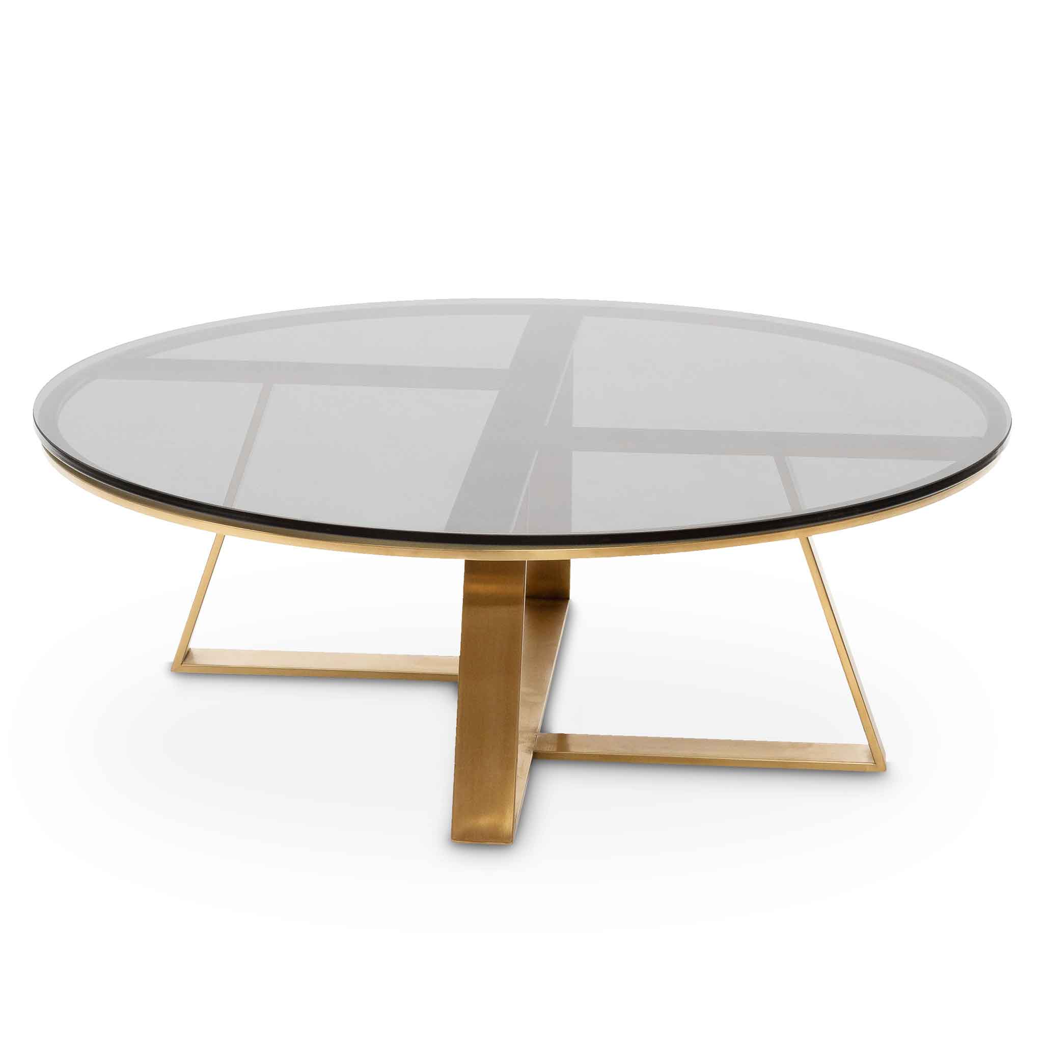 Griffin Round Grey Glass Coffee Table - Coffee Table