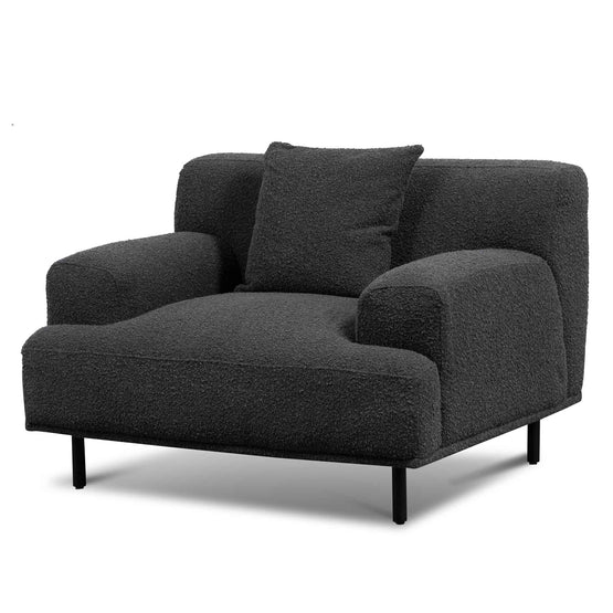 Harper Armchair - Charcoal Boucle - Armchairs