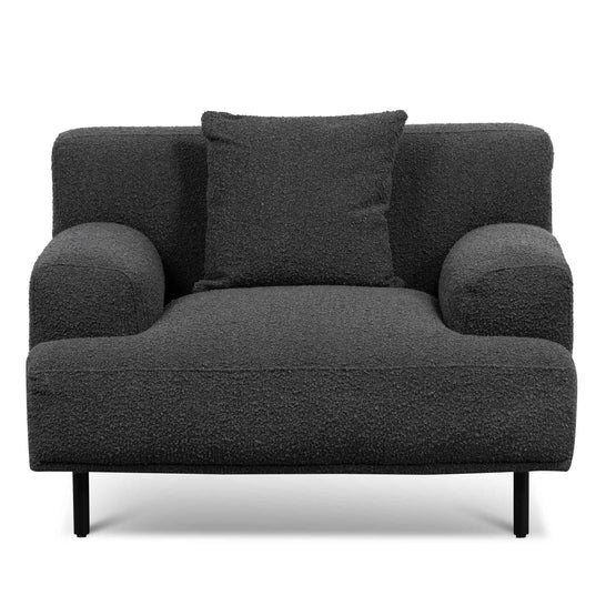 Harper Armchair - Charcoal Boucle - Armchairs