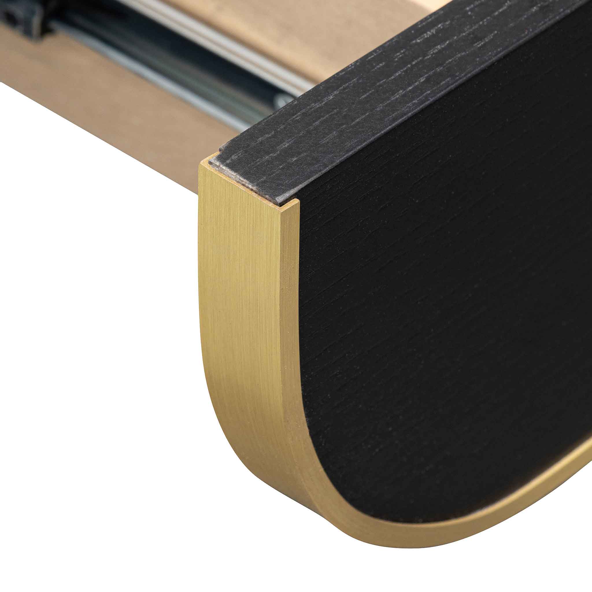 Haru 1.4m Console Table - Textured Espresso Black - Console