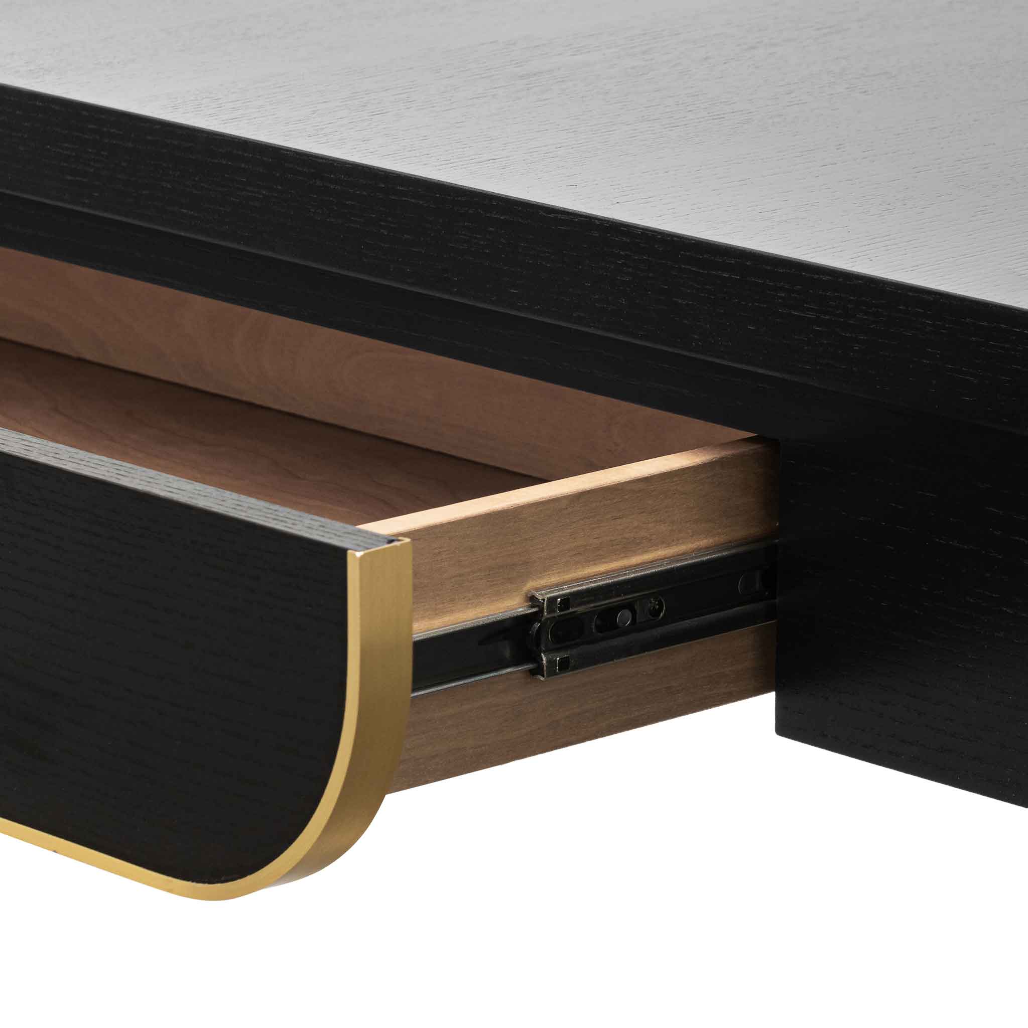 Haru 1.4m Console Table - Textured Espresso Black - Console