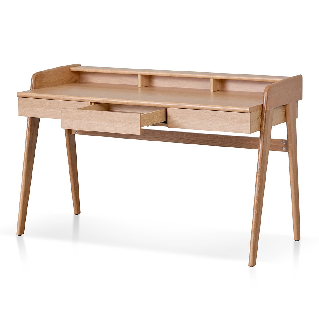 Haruto Home Office Desk - Natural Oak - Console