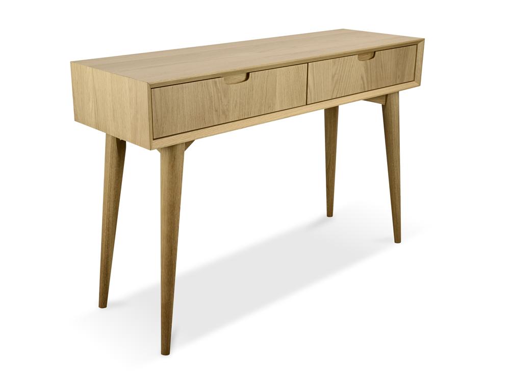 Henrik Scandinavian Wood Console Table with Drawers - Console