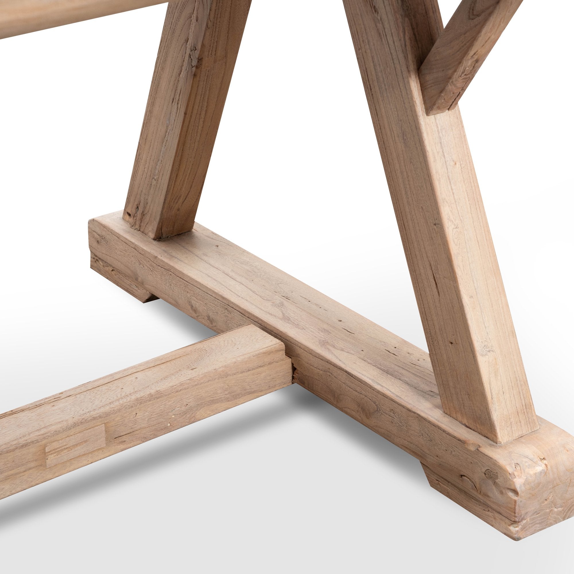 Hercules 8 Seater Reclaimed Elm Wood 2.4m Dining Table - Dining Tables