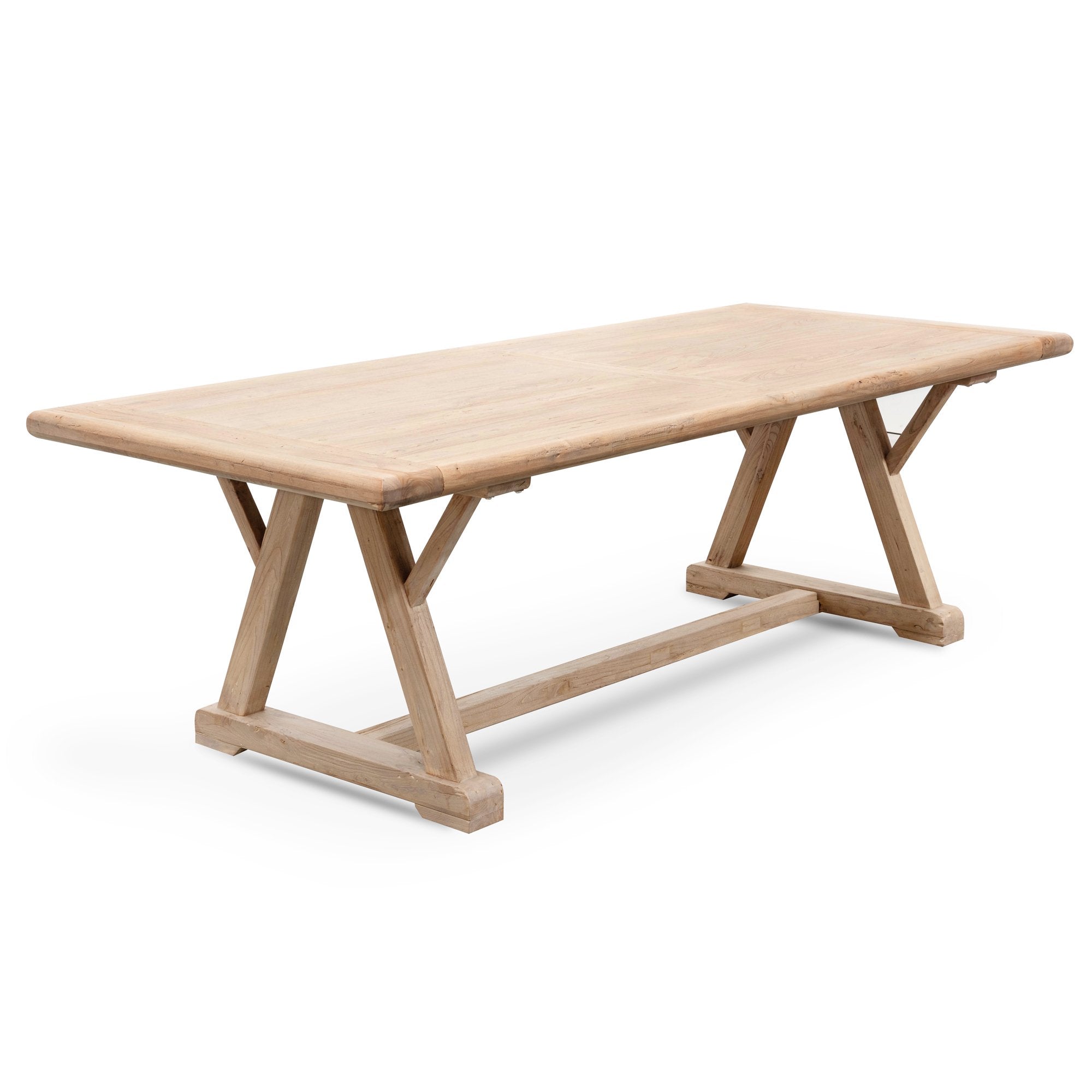 Hercules 8 Seater Reclaimed Elm Wood 2.4m Dining Table - Dining Tables