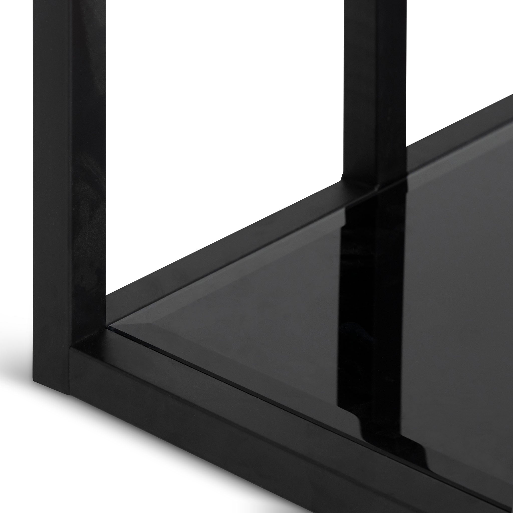 Hiroshi Grey Glass Console Table - Black - Console