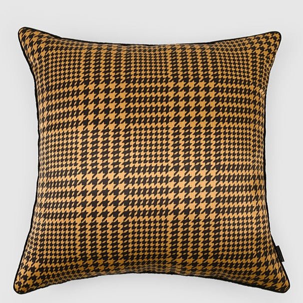 Houndstooth Pillow Cover , Caramel - Pillow Covers
