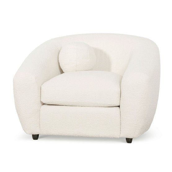 Hudson Armchair - Ivory White Boucle - Armchairs