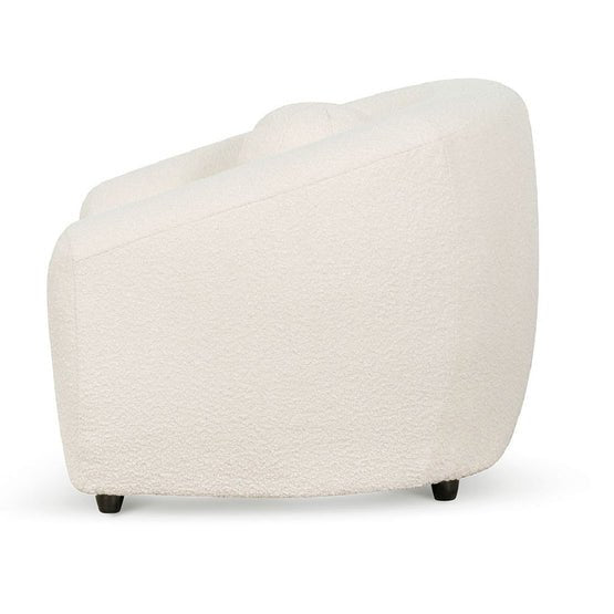 Hudson Armchair - Ivory White Boucle - Armchairs