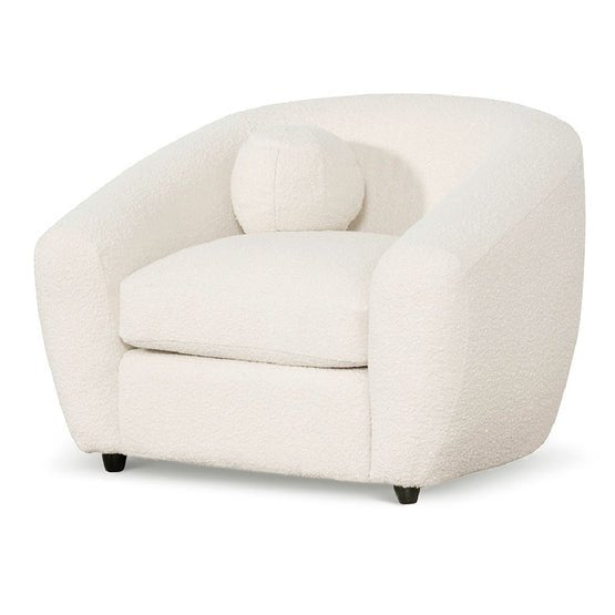 Hudson Armchair - Ivory White Boucle - Armchairs